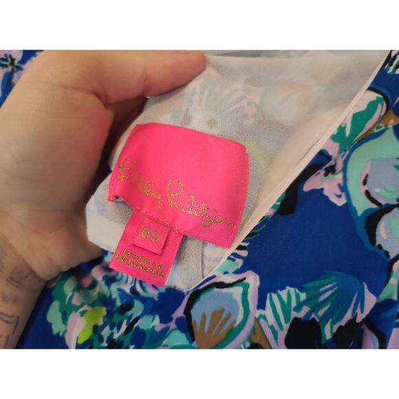 New Lilly Pulitzer Spring Multicolor Floral Grace Tiered Midi Dress US 00 - Picture 5 of 7